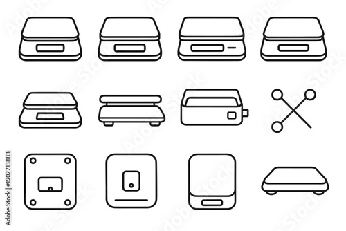 Enclosure recess kitchen vector structure icon integrated scale functional smooth digital geometric