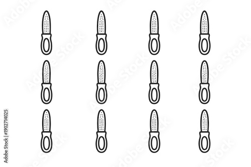 Vector grip filing side icon claw ridges body pet manicure grooming