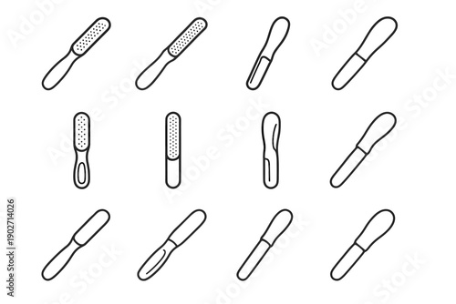 Compact file strip detail safe silhouette tip animal vector icon nail pet