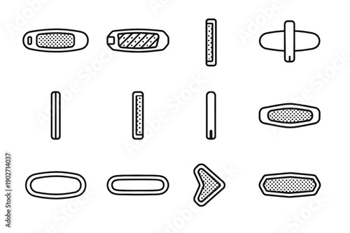 Design vector reflector side precise channel slim icons style accessory bike icon