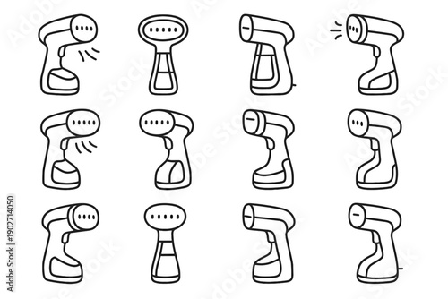 Integrated steamer wrinkle steam icon icons modern lightweight vector structured cordless geometry