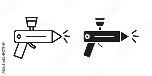 Airbrush icon. Vector linear icon collection. Vector EPS10