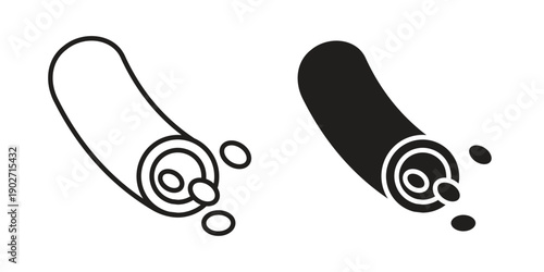 Blood vessel icon. Vector linear icon collection. Vector EPS10