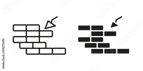 Brickwork icon. Vector linear icon collection. Vector EPS10