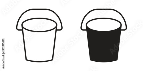 Bucket icon. Vector linear icon collection. Vector EPS10