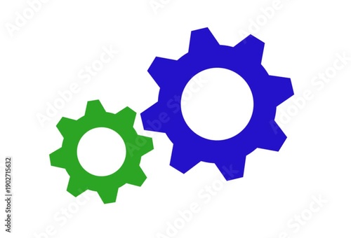 Gear icon with two cogwheels animation. Machinery progress concept animated video.