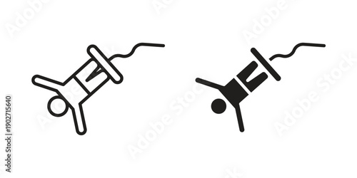 Bungee jumping icon. Vector linear icon collection. Vector EPS10