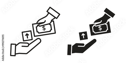 Cash on delivery icon. Vector linear icon collection. Vector EPS10