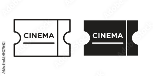 Cinema tickets icon. Vector linear icon collection. Vector EPS10