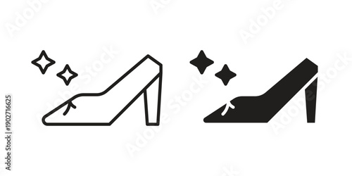 Cinderella shoe icon. Vector linear icon collection. Vector EPS10