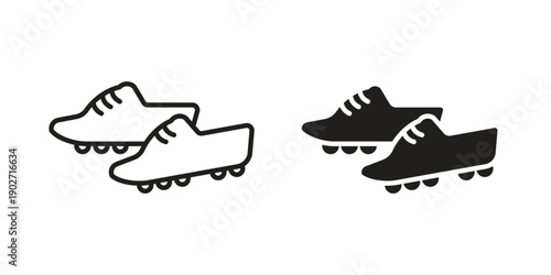 Cleats icon. Vector linear icon collection. Vector EPS10