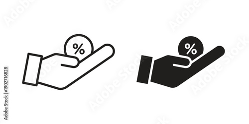 Commission icon. Vector linear icon collection. Vector EPS10