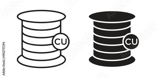 Copper icon. Vector linear icon collection. Vector EPS10