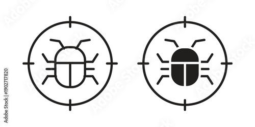 Debug icon. Vector linear icon collection. Vector EPS10