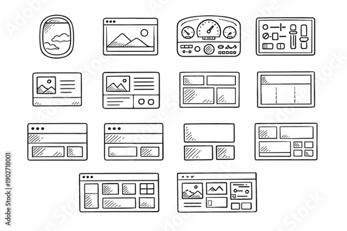 Viewport simple window container icon panel generation region dashboard vector section plane