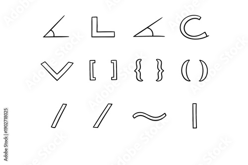 Simple form reflex generation obtuse chevron icon image parenthesis angle bracket right