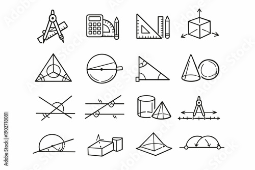 Simple icon stroke variable bevel line vector image generation outline bold join