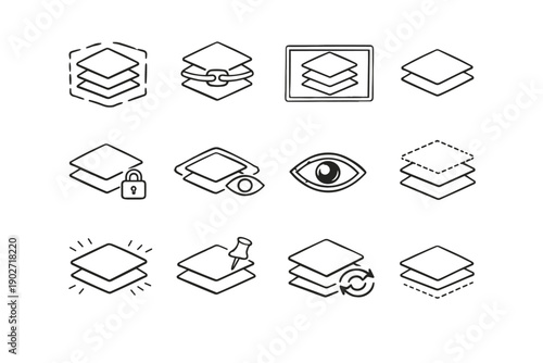 Badge icons layer icon modern isolated vector veil mark pinned active card