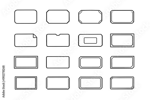 Edge corner object clipped icon beveled rounded generation cutout framed image vector