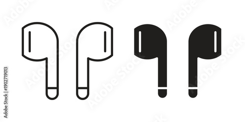 Earbuds icon. Vector linear icon collection. Vector EPS10