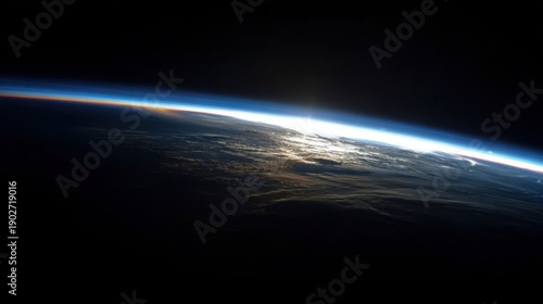 Earth atmosphere light curve sunrise from space