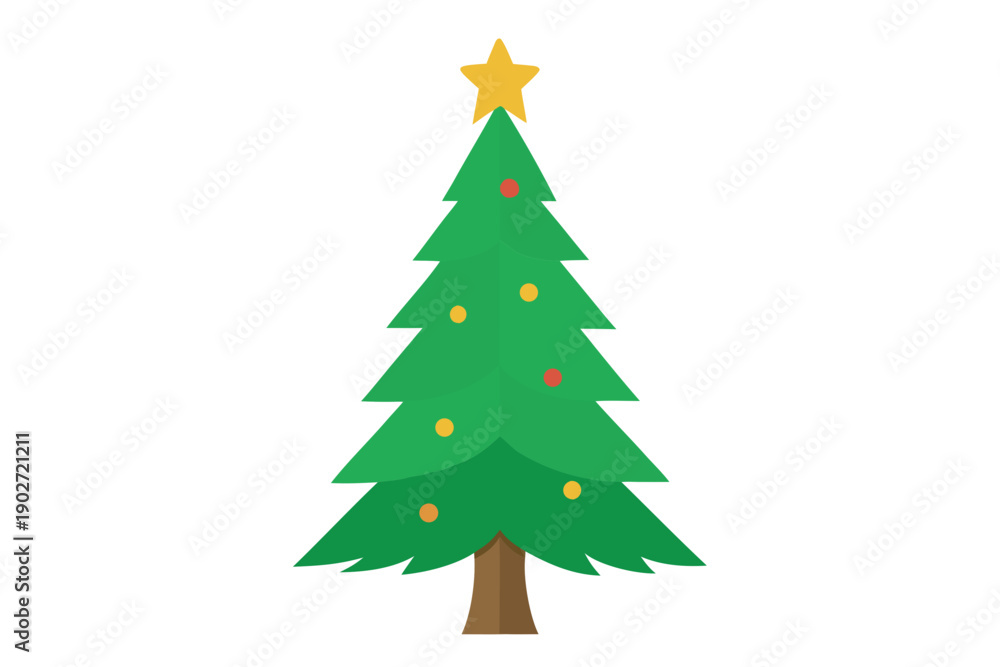 Fototapeta premium Christmas Desing tree white background 