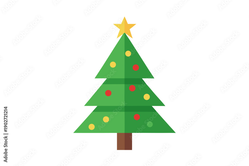 Fototapeta premium Christmas Desing tree white background 