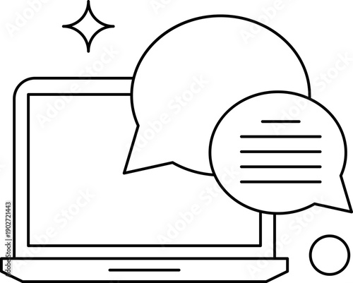 Wallpaper Mural Online Communication and Chat on Laptop Torontodigital.ca