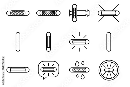 Attachment safety protective icon geometry vector spoke bicycle slim reflector modern clean