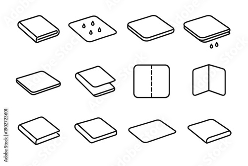 Drying icon mat countertop foldable utility fabric top vector underside layer