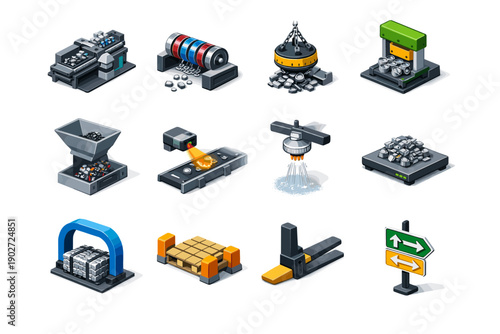 Fire line yard icons probe vector recycling rotor smart strapping icon platform