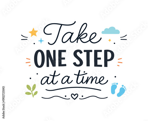 Handwritten typography poster. Centered hand-drawn text framed by minimal decorative elements, creating a calm and approachable composition.