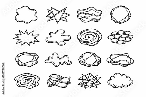 Five generation nine form vector abstract image irregular icon eleven simple four