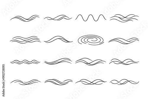 Wave quiet simple flowing icon balanced image generation curve vector motion sweep