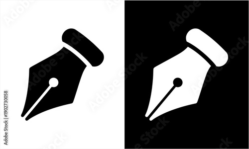 Classic ink nib icon design for writing and creative projects.