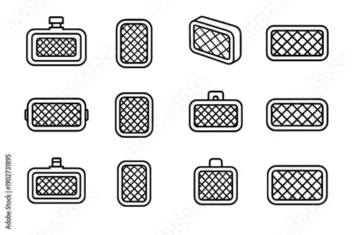 Enhancer plastic vector bike durable reflector safety insert icon pedal sealed