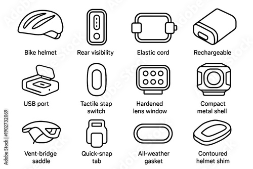 Window shim helmet usb icon mount rocker cover bike lamp gasket lights