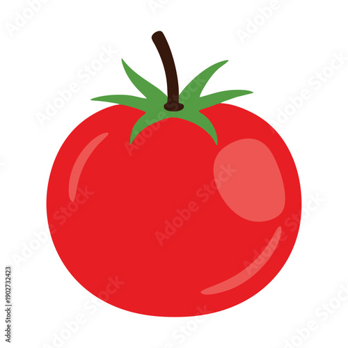 vector red apple with leaf