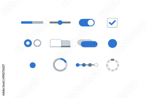 Loading indicator ui badge tab button shape checkbox modern icon radio vector