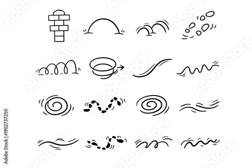 Image sweep generation simple stroke loop icon spin arc swoop bounce motion