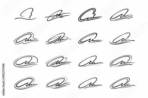 Perimeter accent sweep generation vector icon image line personal contour identity outline