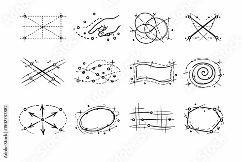 Marks image vector simple guiding freehand generation icon construction relaxed guide soft