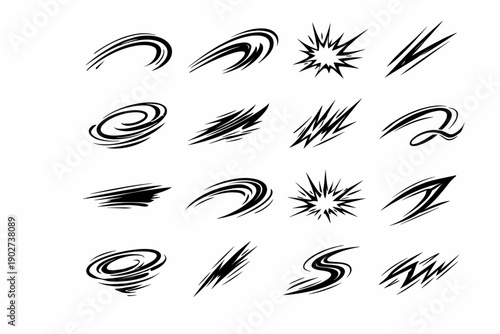 Gesture vector sketch icon trace activity expressive icons line impulsive sweep contour