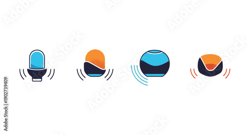 Voice Assistants filed color clean design