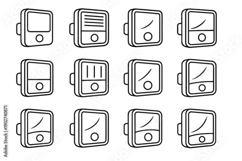 Border icon smart ridge shading vector wall rib crest traction stroke sensor