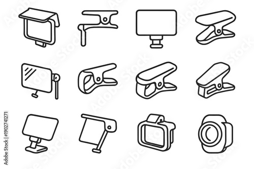 Enlargement body yaw clarity clip icons stable icon surface magnifier vector support