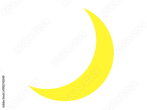 夜を象徴する三日月のアイコン