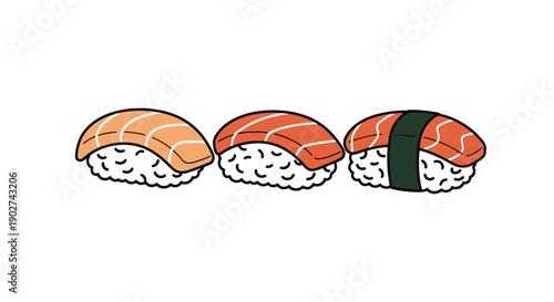 Sushi Nigiri Line art creative design
