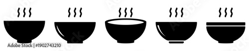 Bowl icon set