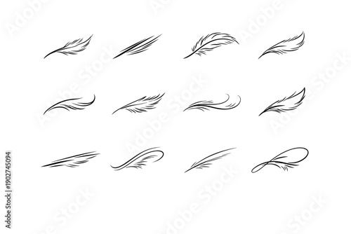 Crisp image spontaneous generation reflex simple airy sketch icon vector light breezy